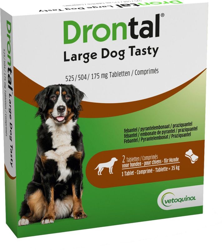 Drontal Ontworming Tabletten Hond vanaf 35 kg 2 tabletten
