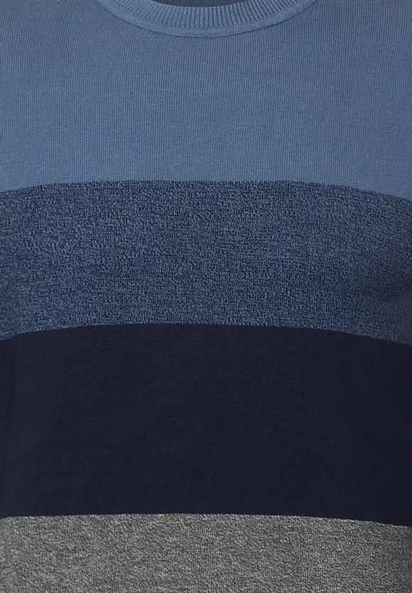 Pullover mit Streifenmuster - deep navy blue