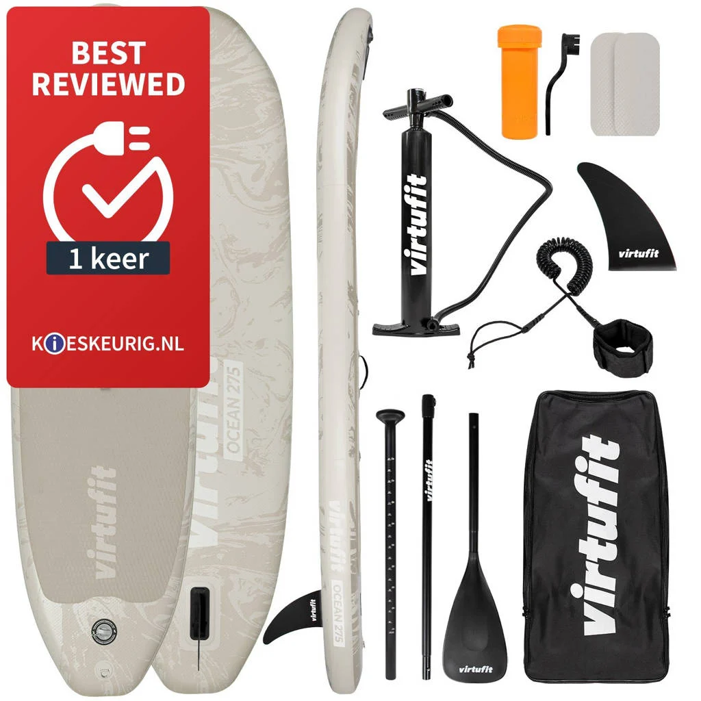 Virtufit opblaasbaar supboard Ocean 275 - Sand Beige