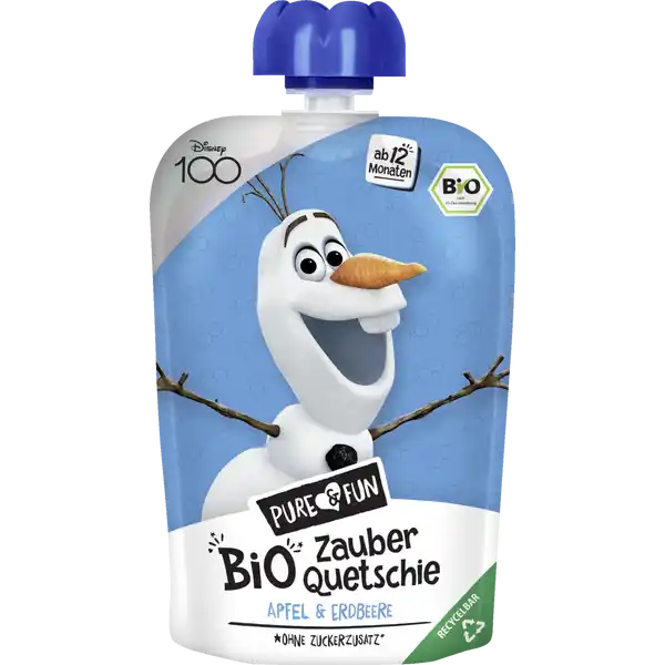 Bio Zauber Quetschie Olaf Apfel & Erdbeere