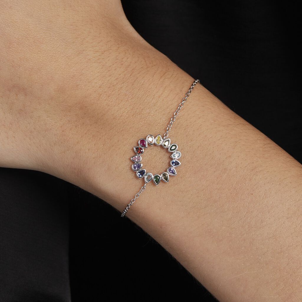 Bracelet Argent Blanc Ethem Oxydes De Zirconium Spinelles