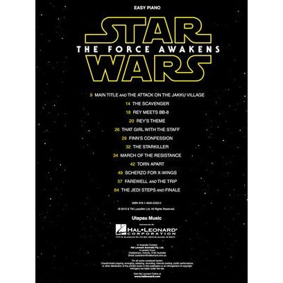 Hal Leonard Easy Piano songbook Star Wars The Force Awakens