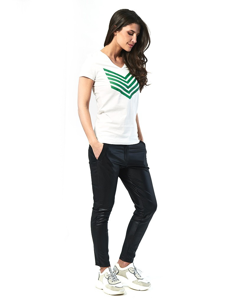 HBT HAILEY TOP COTON CHEVRONS KAKI