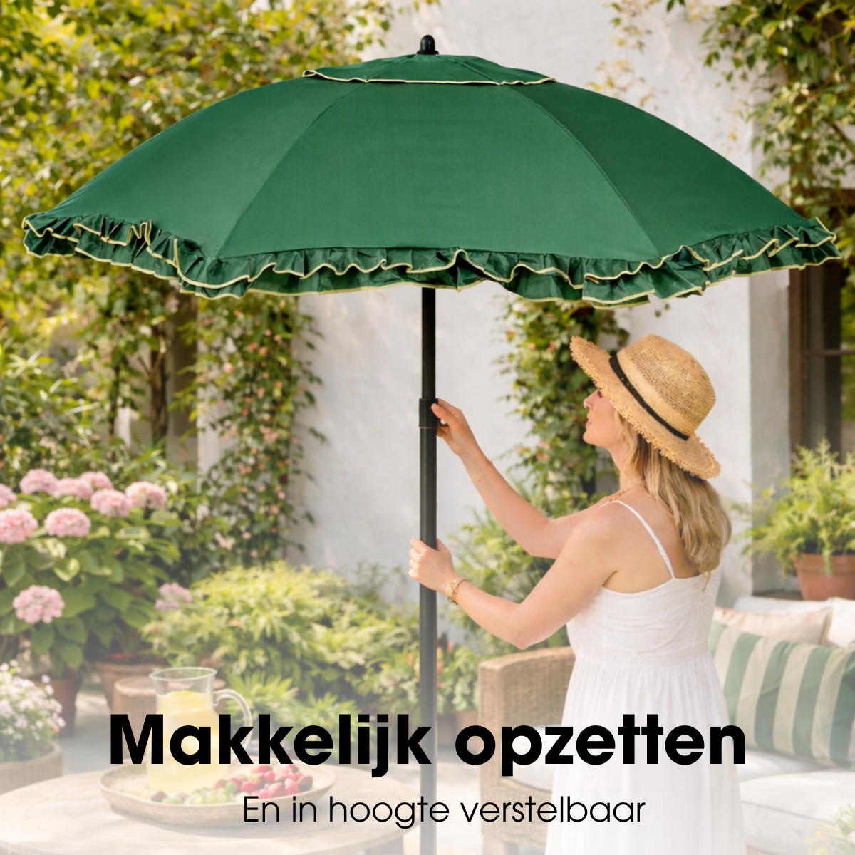 Mica Decorations Kantelbare Parasol 238 x Ã195 cm