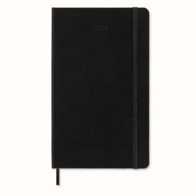Black Large Horizontal Wkly Hard 12M Diary 2024 (Diary)