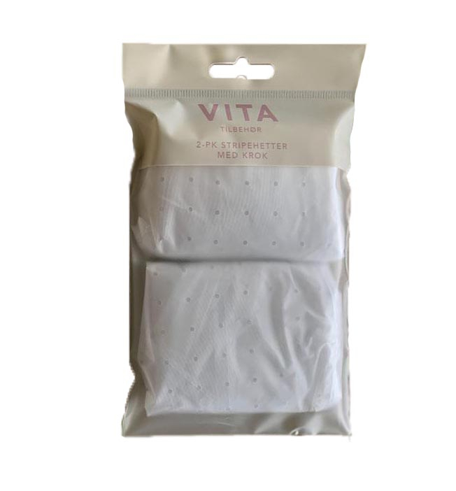 VITA Accessories Stripehette Hvite med Nål 2stk