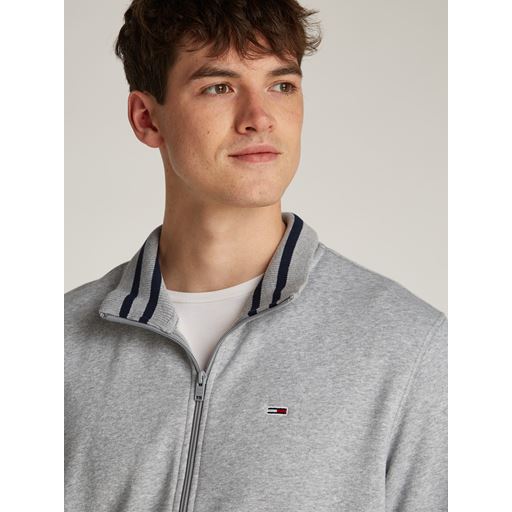 Tommy Jeans Fleece Zip Sweatshirt, Grey Htr, L