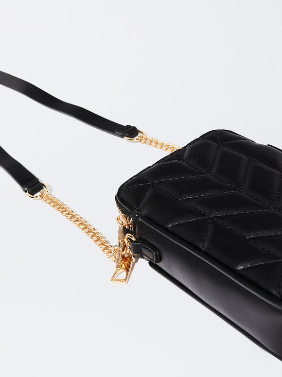 Bolsa acolchoada para celular - Preta