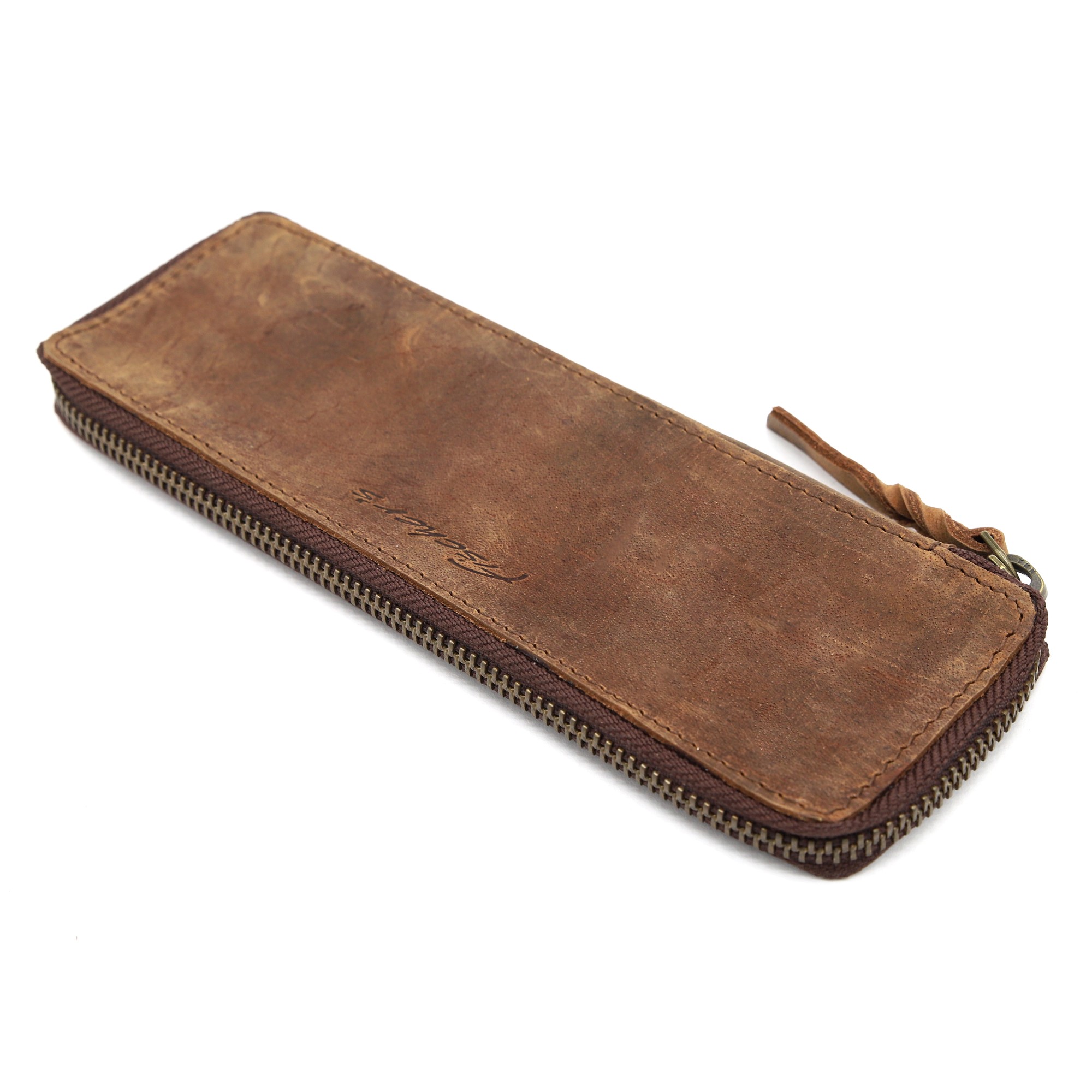 Stifteetui aus Leder, braun, L 20 cm, B 7 cm günstig bestellen