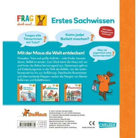 Carlsen Verlag Frag doch mal ... die Maus: Ballett von Petra Klose, Elke Broska