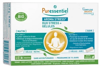Gélules Duo Stress + AROMA STRESS® Puressentiel - 30 Gélules
