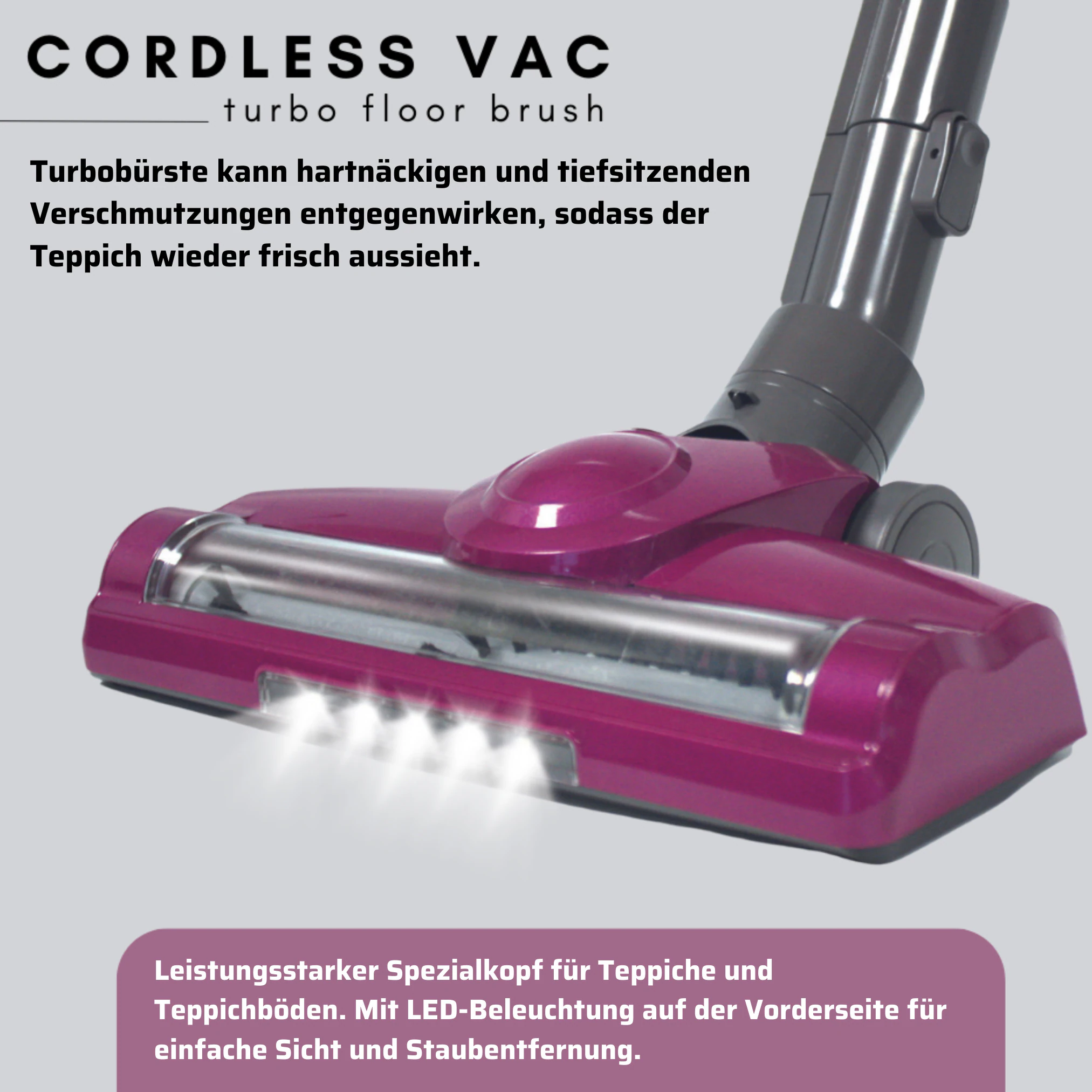 Starlyf® Turbobürste mit LED Turbo Floor brush