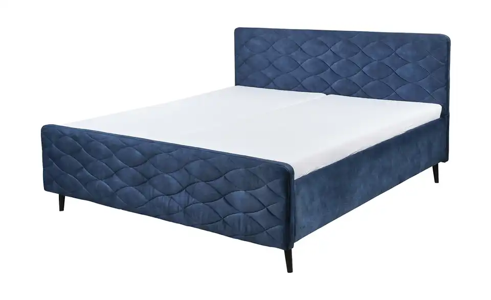 Polsterbettgestell Mario A Blau 160 cm