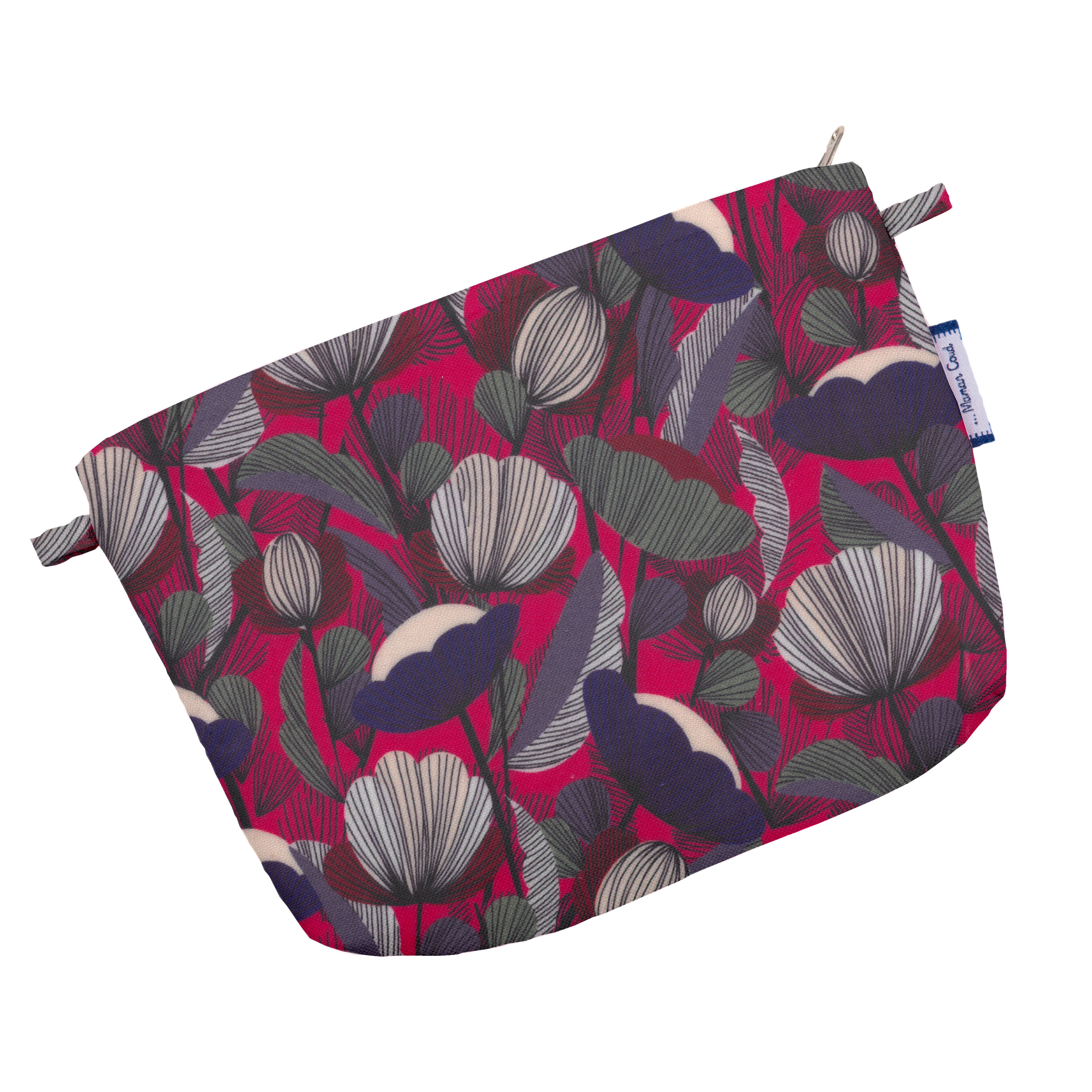 Mini Pochette Tissu Pavot Fuchsia