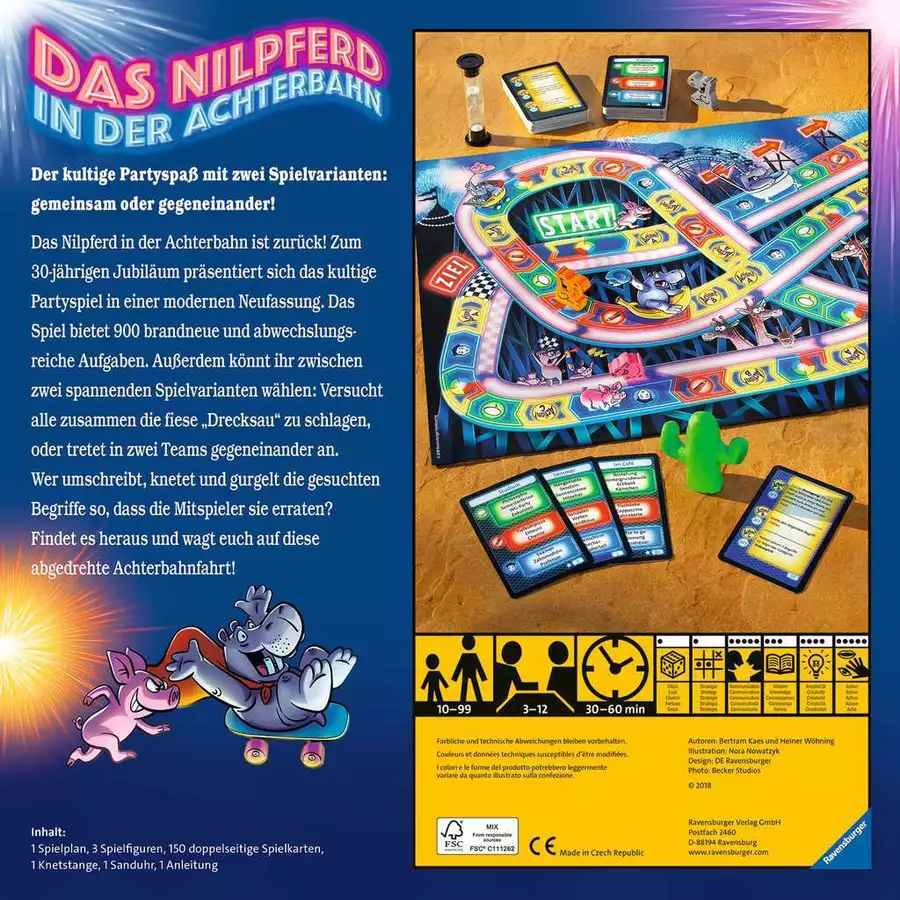 Ravensburger Das Nilpferd in der Achterbahn bunt