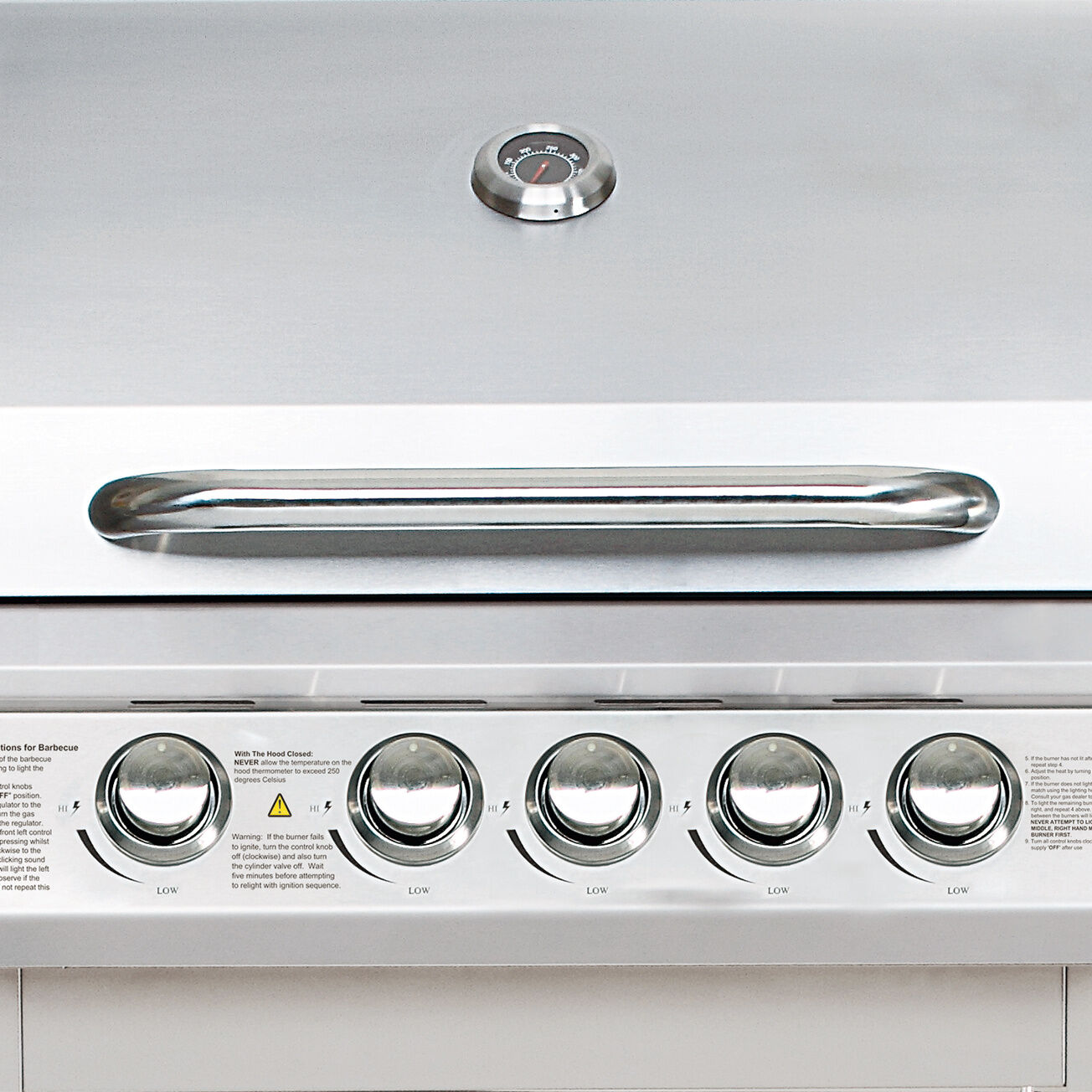 Edelstahl Gasgrill mit 4+1 Brenner