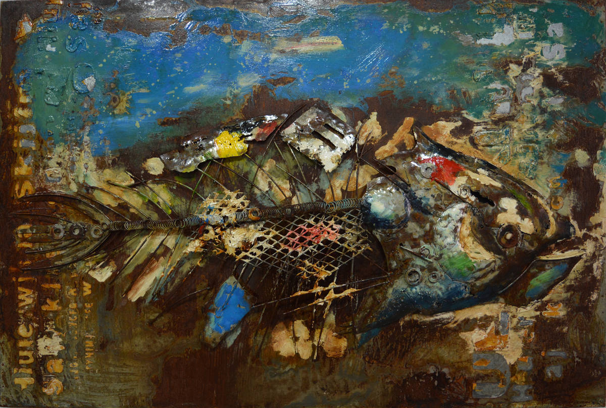 Wandbild FISCH - Metall - 120x80 cm