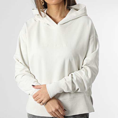 Sweat Capuche Femme Shrunken Institutional 0430 Blanc