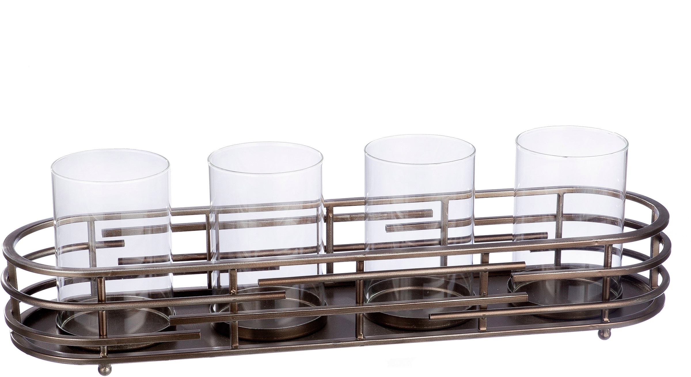 Casablanca by Gilde Windlicht »Kerzenhalter Loft, Breite ca. 58 cm« 4-flammig, Advendsleuchter aus Metall