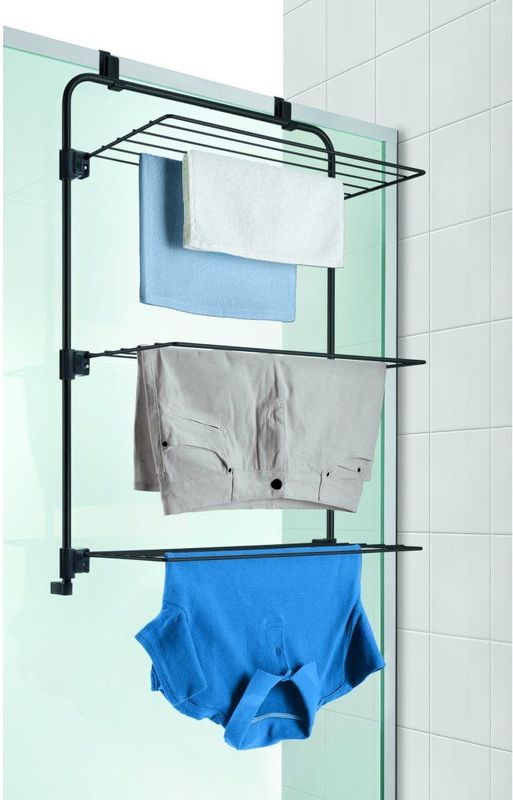 Tomado Metaltex Gale Droogrek - 11m Drooglengte - Voor Deur - Zwart
