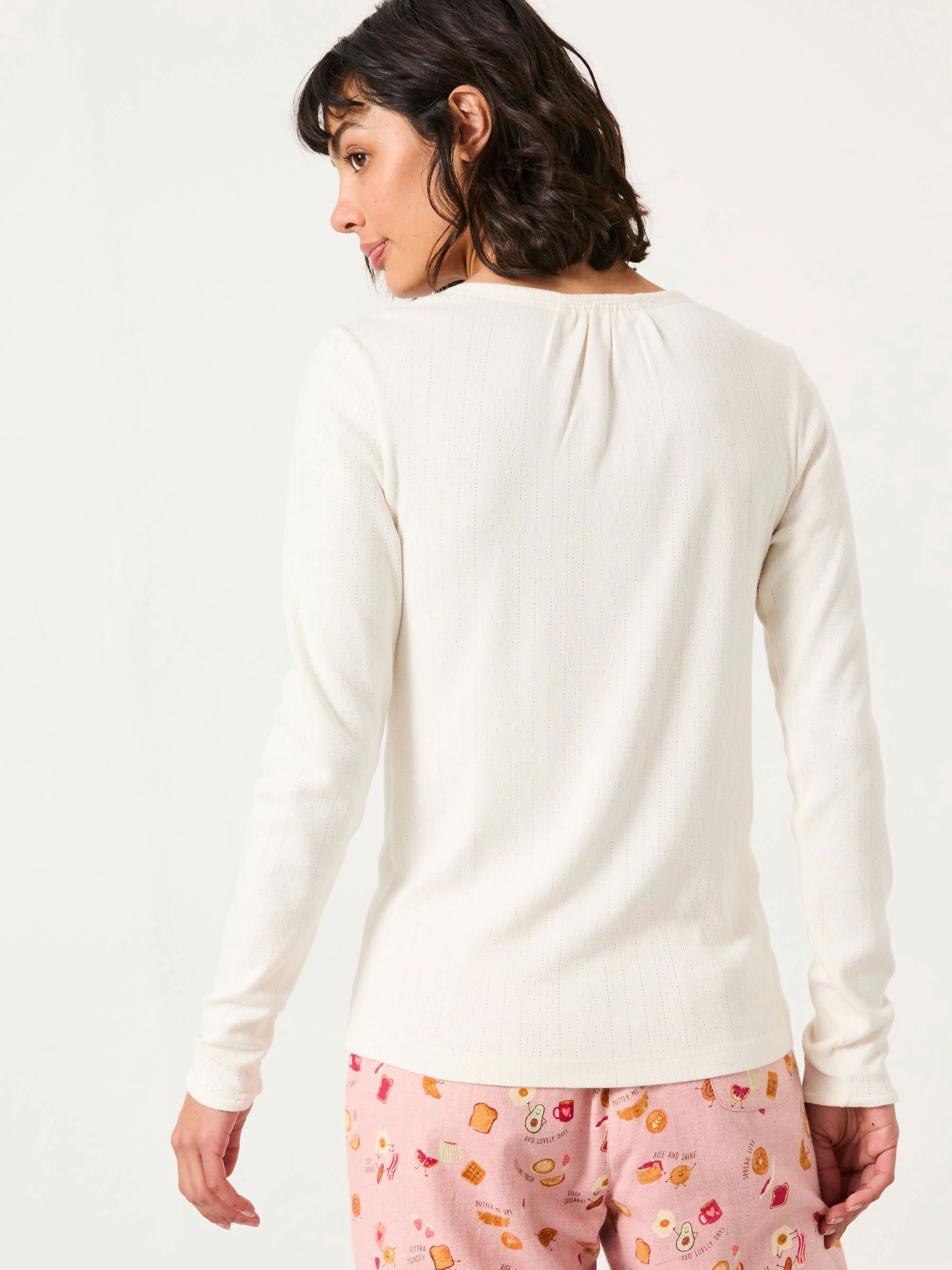 Ivoor - FatFace Pointelle Henley Top