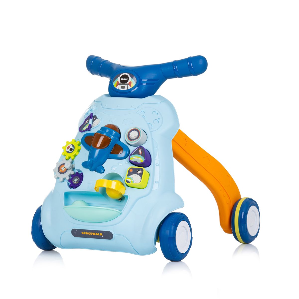 Chipolino Lauflernwagen Plane Musik, Bälle, mit unterschiedlichen Spielzeugen blau