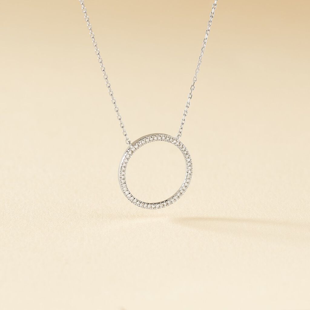 Collier Amene Or Blanc Diamant