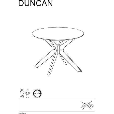 Duncan spisebord - sort
