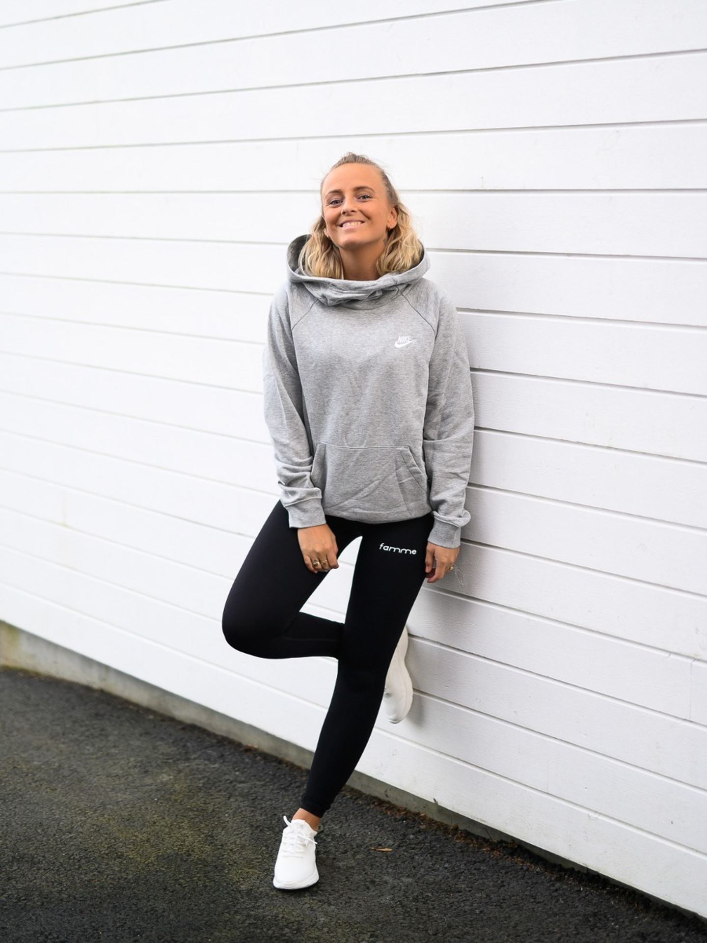 Essential Funnel-Neck Pullover Flc Hoodie
