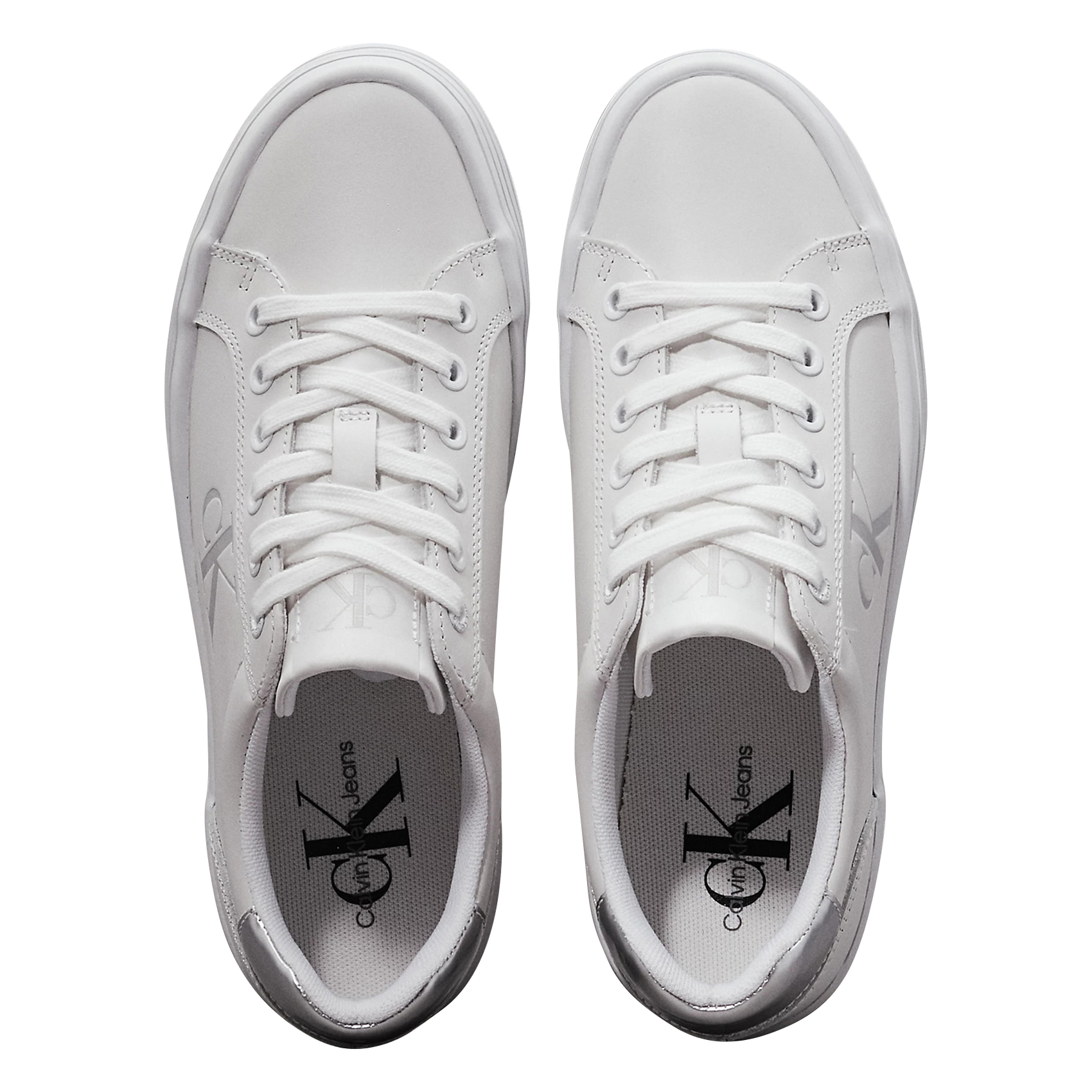 Baskets compensées en cuir | Bleu