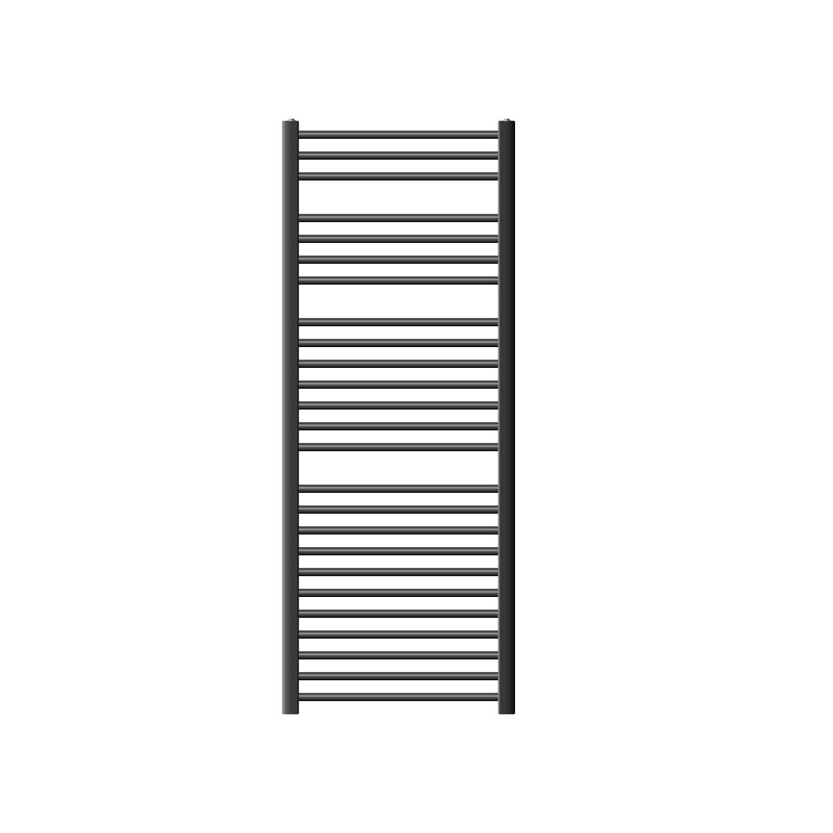 ECD Germany Sahara badkamerradiator - 600 x 1500 mm - Antraciet - gebogen met zijaansluiting - radiator handdoekwarmer handdoekdroger