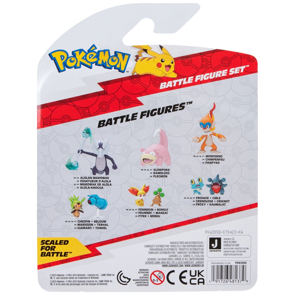 Pokémon-Kampffiguren-Set – Pionardo, Schiggy und Monferno