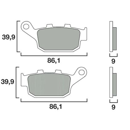 Plaquettes de freins Brembo Sinter Métal Fritté arrière