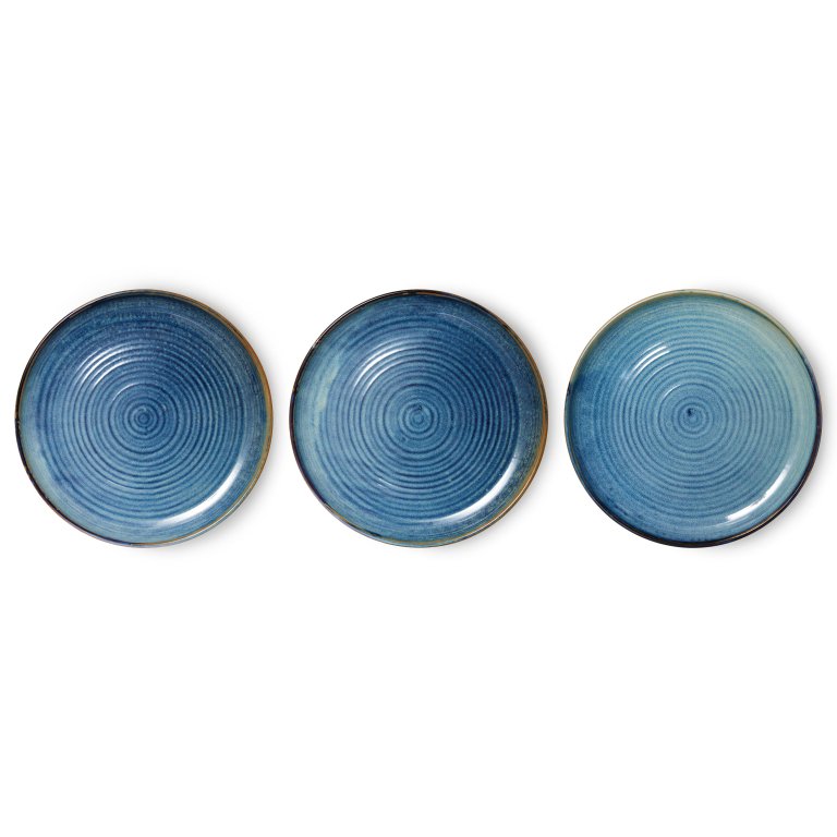 HKliving Chef Ceramic dinerbord Ø26 Rustic Blue
