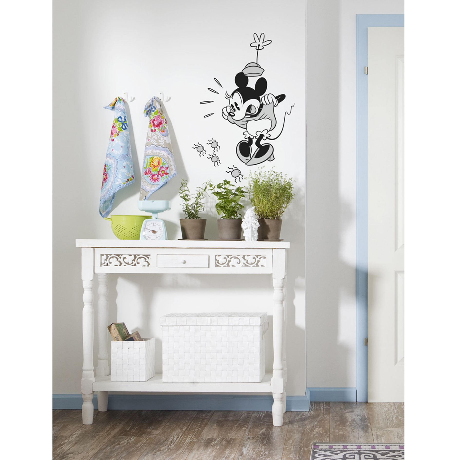 Wandtattoo MINNIE SCREAM - grau-schwarz - 50x70 cm