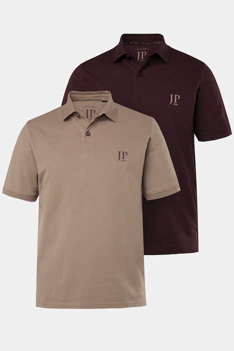 JP 1880 Poloshirts, Basic, 2er-Pack, Piqué, gekämmte Baumwolle