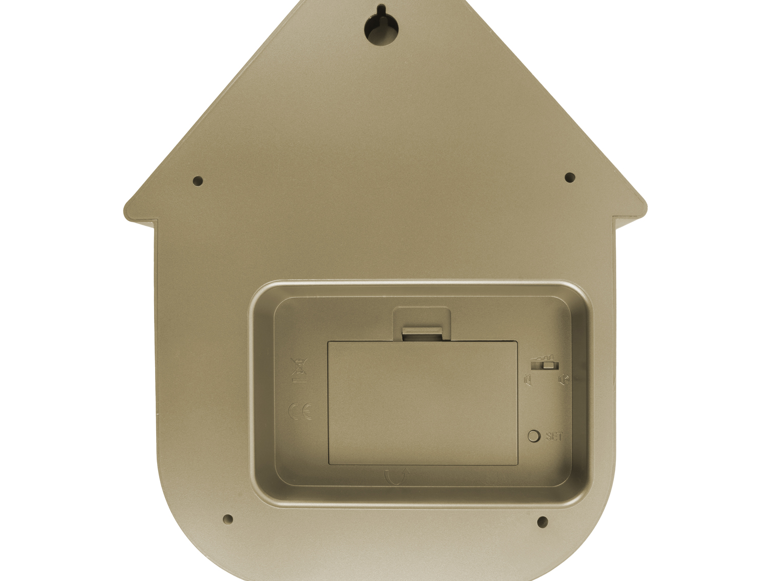 Wall clock Modern Cuckoo ABS metallic gold