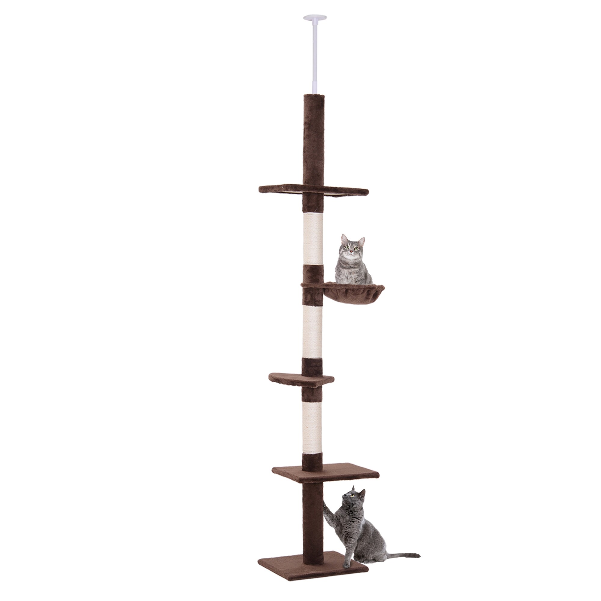 PawHut Kratzbaum höhenverstellbar 40 x 34 x 230-260 cm (LxBxH)