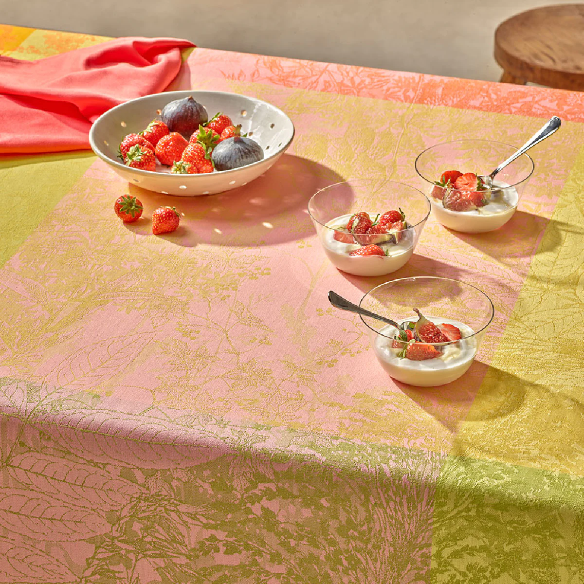 Nappe pur coton multicolore 180X300 Garnier Thiebaut