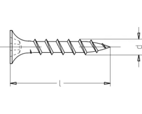 Gipsplaatschroef, gipsplaatschroef, grove draad met kruiskop, 4,8 x 90 mm, gefosfateerd, 200 stuks
