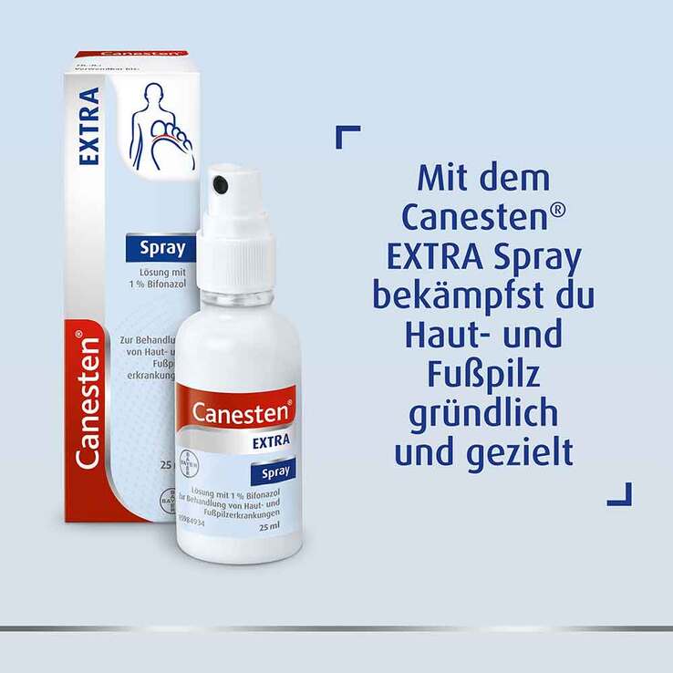 Canesten EXTRA Spray gegen Pilzerkrankungen der Haut, 25 ml