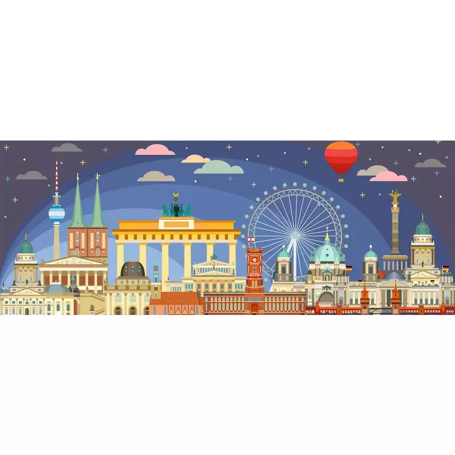 Ravensburger Nachts in Berlin bunt