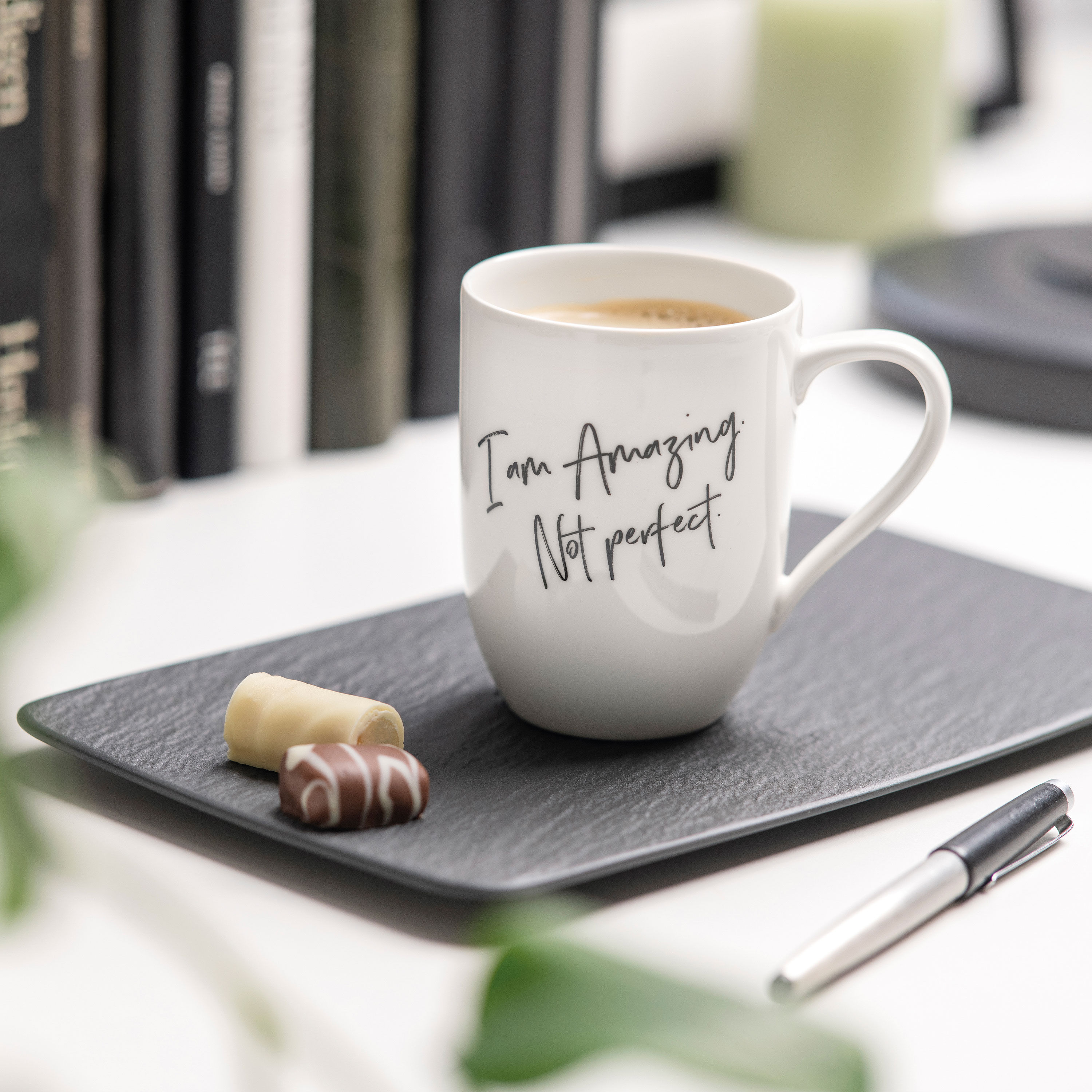 Statement Mug White, 9.9 oz, Premium Porcelain