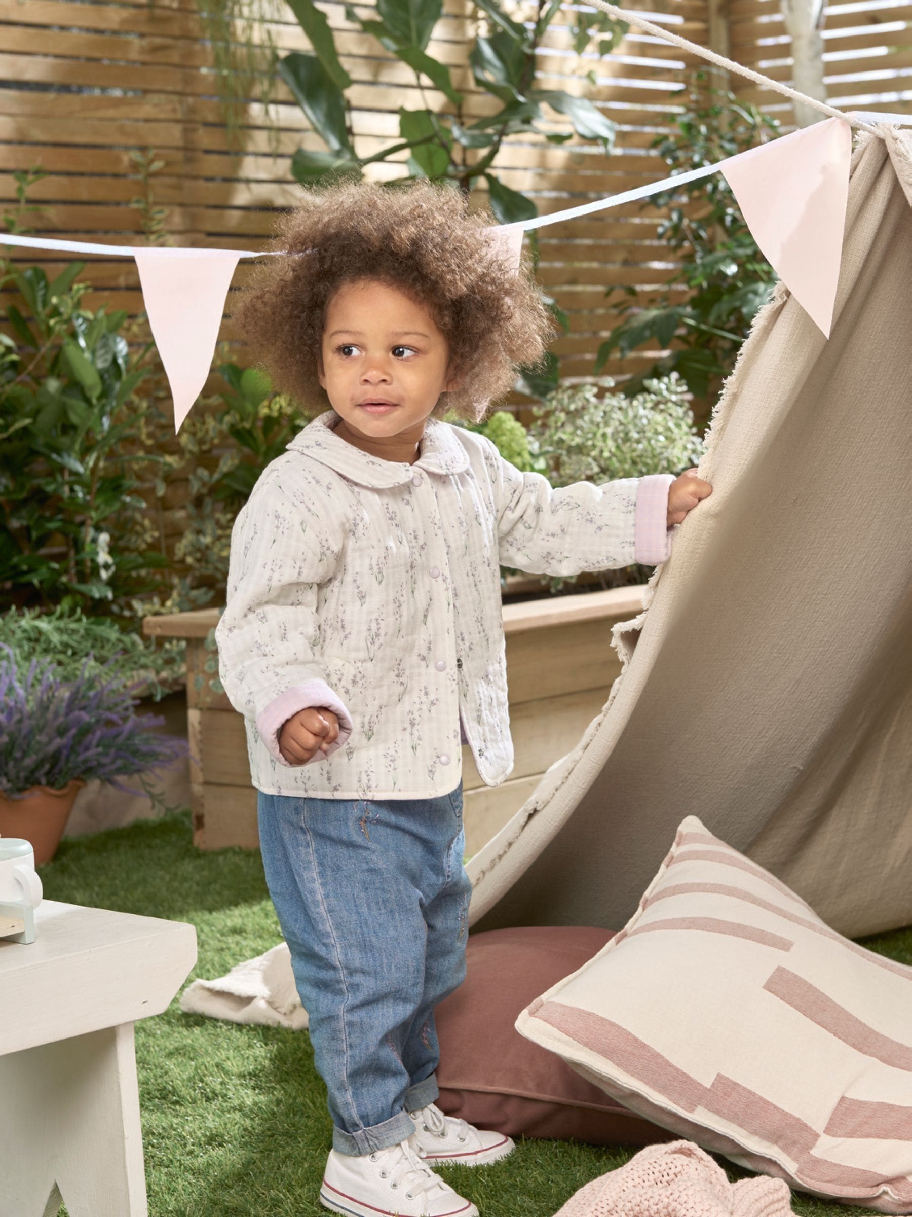 Mamas & Papas Lavender Embroidered Jeans