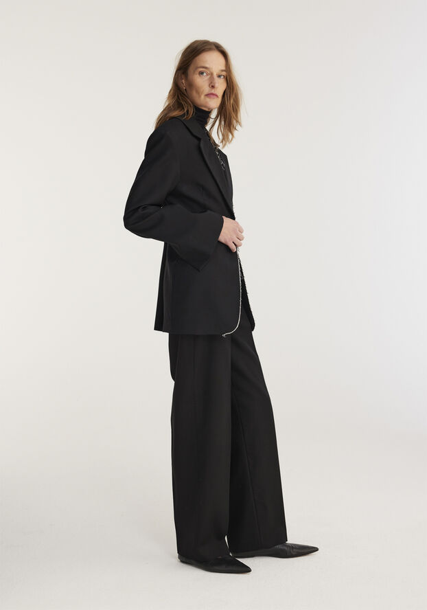 Rohe Raw edge waisted blazer Noir