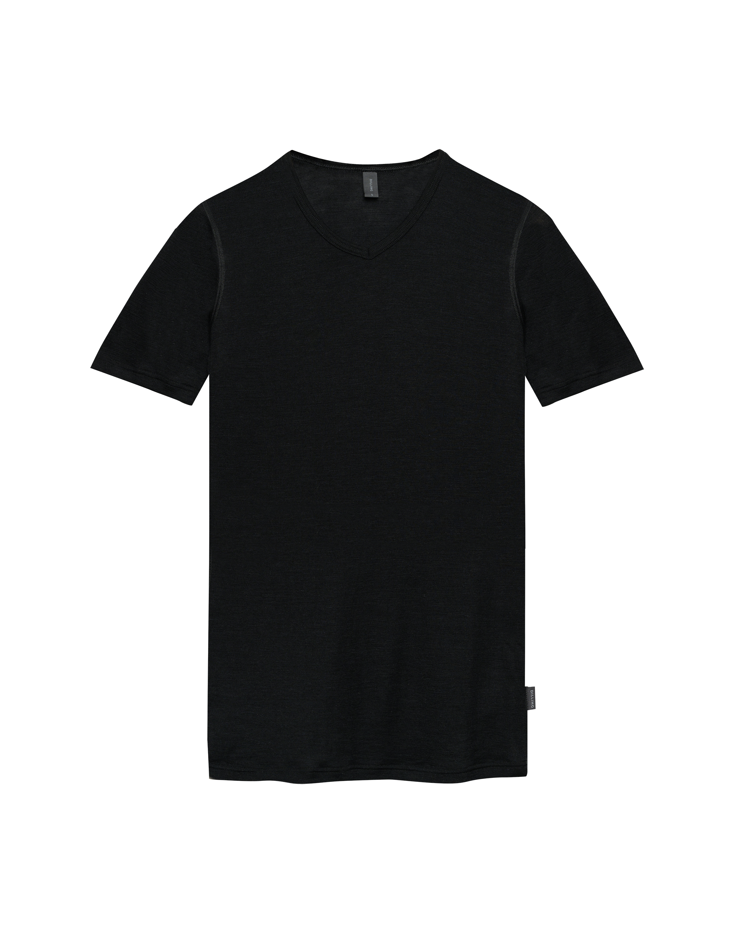 T-shirt met V-hals in merinowol/zijde voor heren