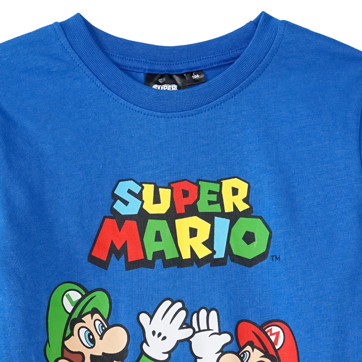 Topolino Super Mario Langarmshirt mit Print dunkelblau
