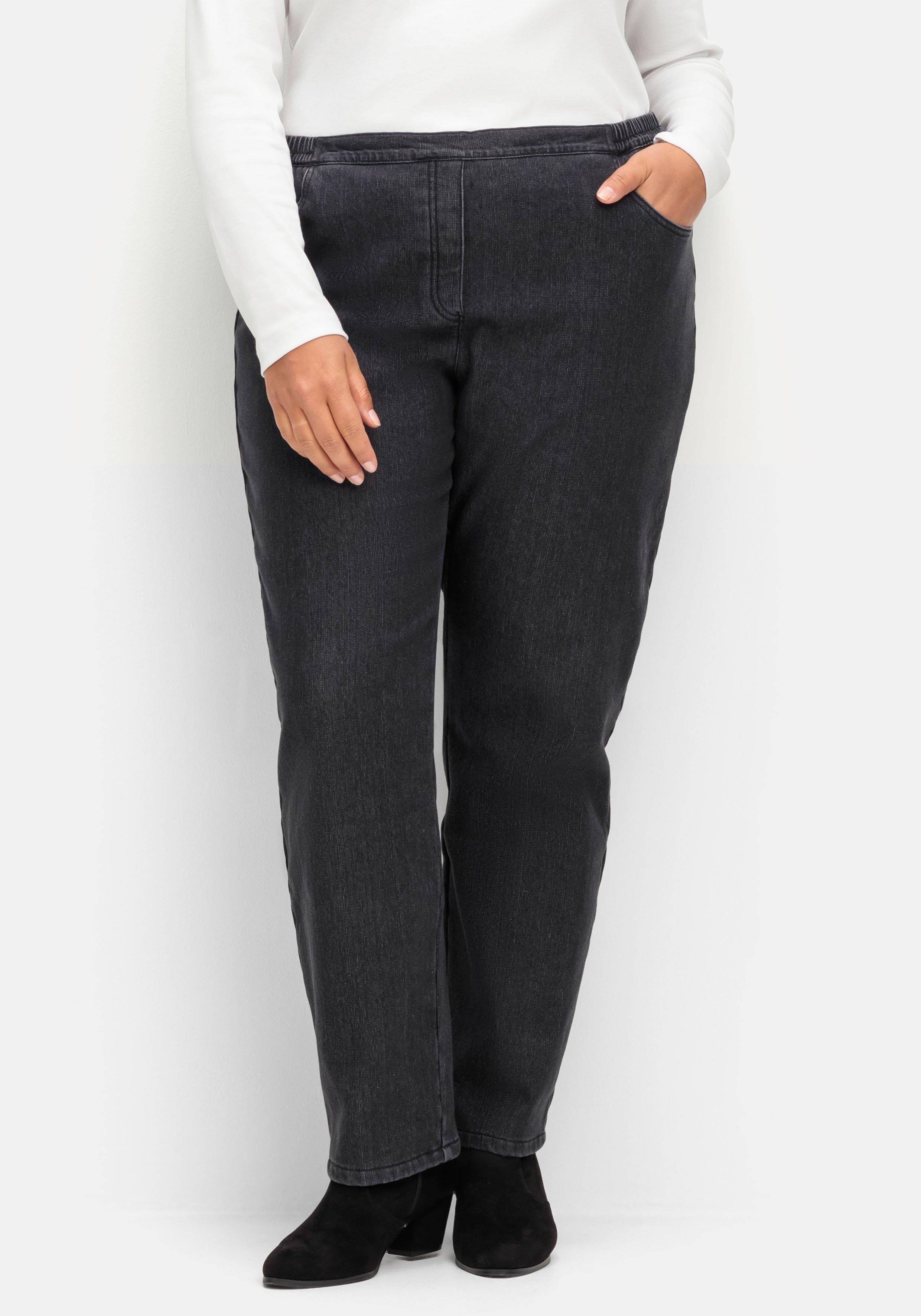 Thermojeans mit Komfortbund und Fleece-Futter