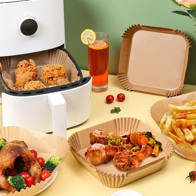 Air Fryer engangspapir 50-pak Natur 20 cm