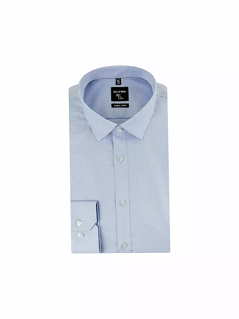 OLYMP NO.6 Hemd Super-Slim-Fit blau